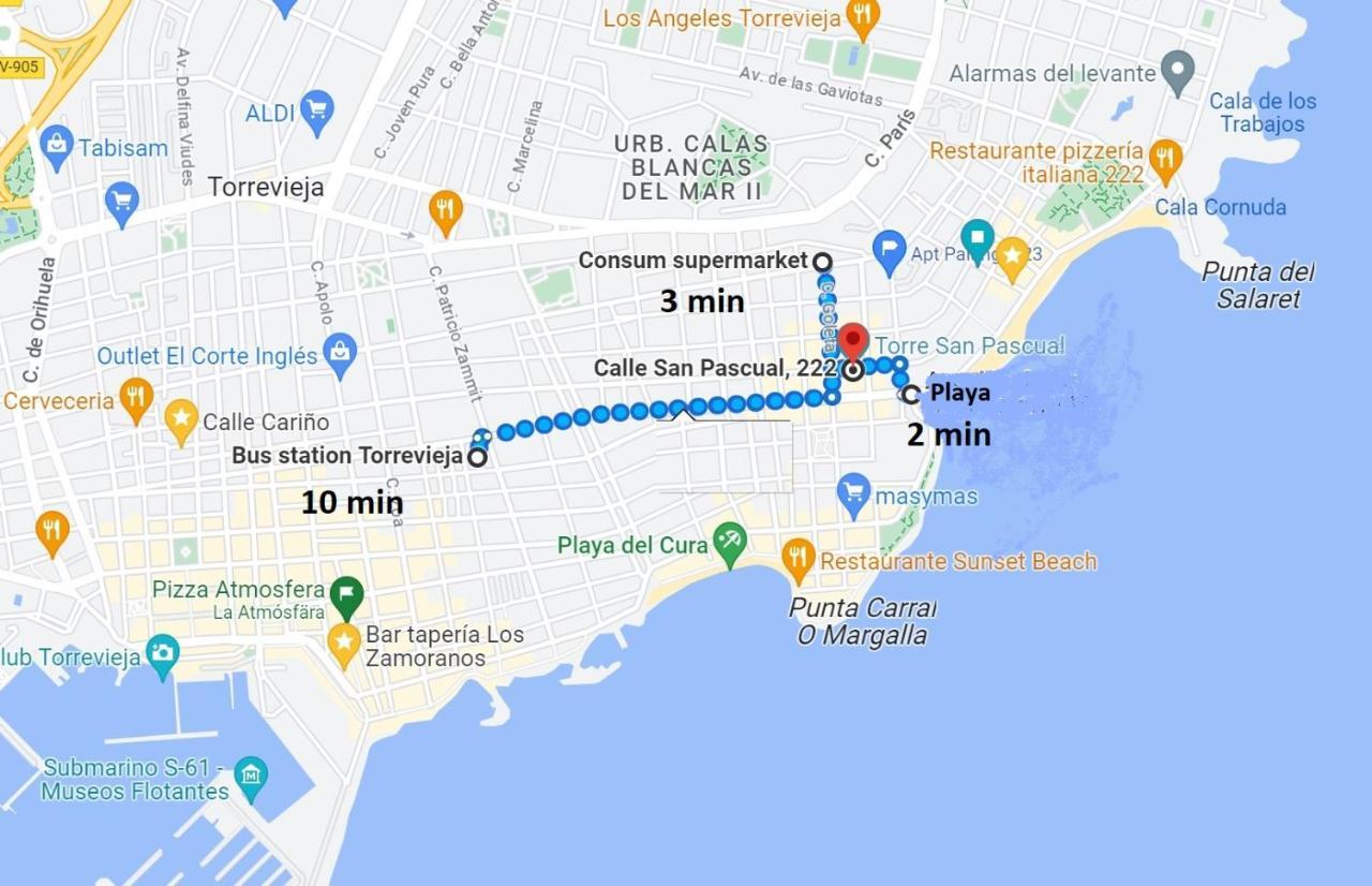 222 San Pascual, Playa Del Cura, Torrevieja Apartment Ngoại thất bức ảnh
